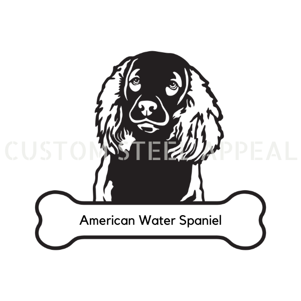 American Water Spaniel Dog Portrait Signs – Custom Steel Appeal