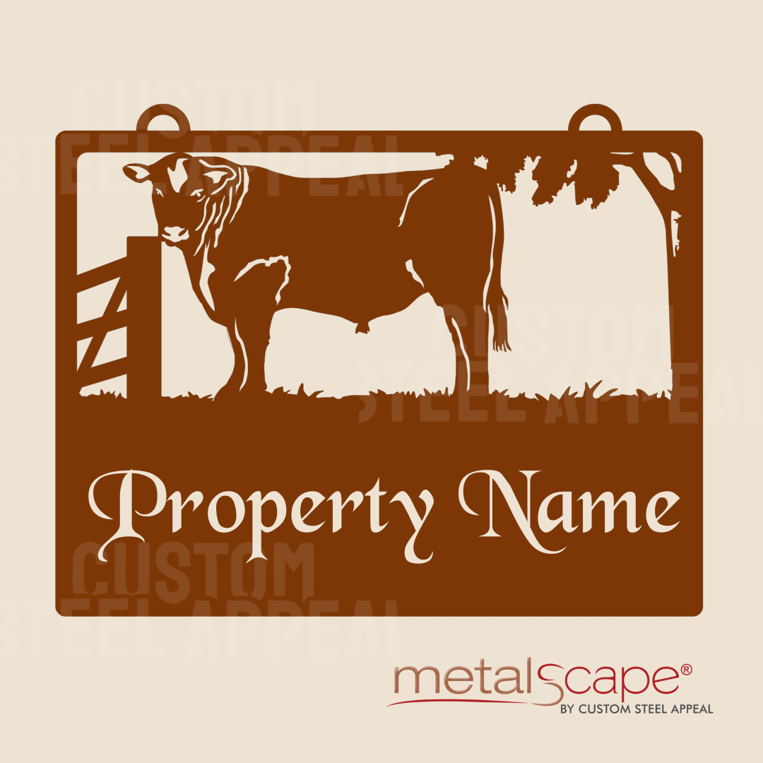 Angus Bull - Farm Property Sign – Custom Steel Appeal