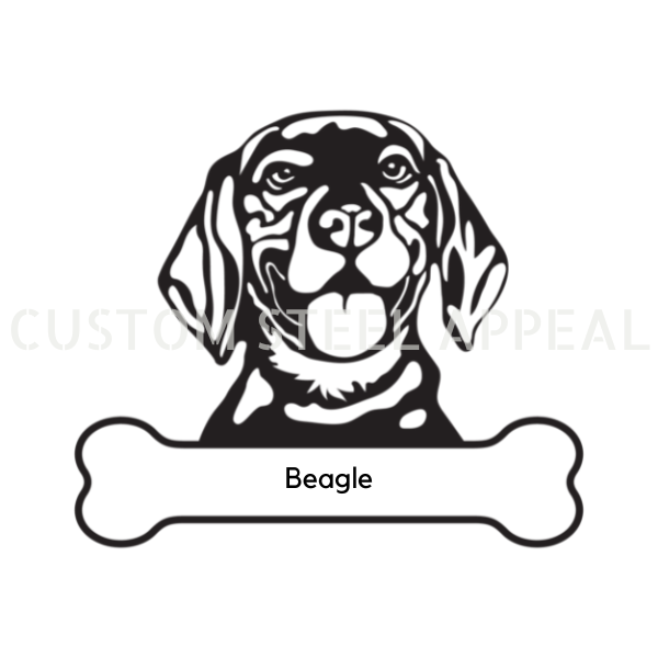Beagle Dog Portrait Signs – Custom Steel Appeal