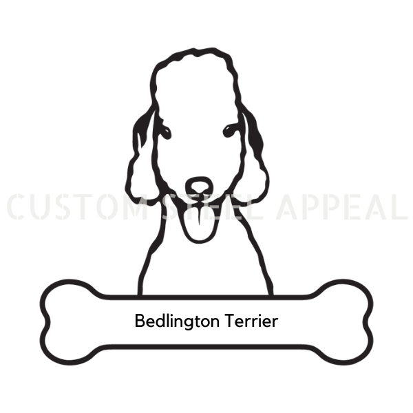 Bedlington Terrier Dog Portrait Signs