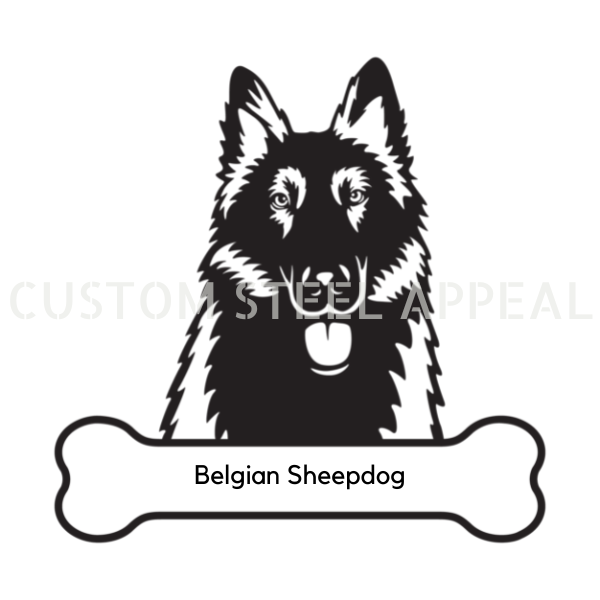 Belgian Sheepdog Dog Portrait Signs