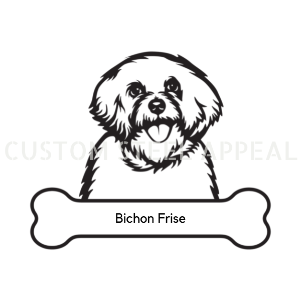 Bichon Frise Dog Portrait Signs