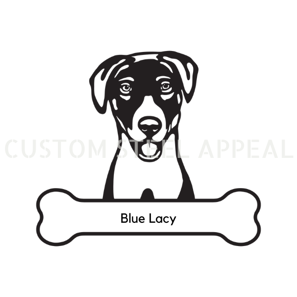 Blue Lacy Dog Portrait Signs
