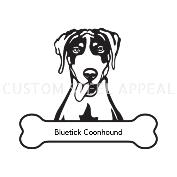 Bluetick Coonhound Dog Portrait Signs
