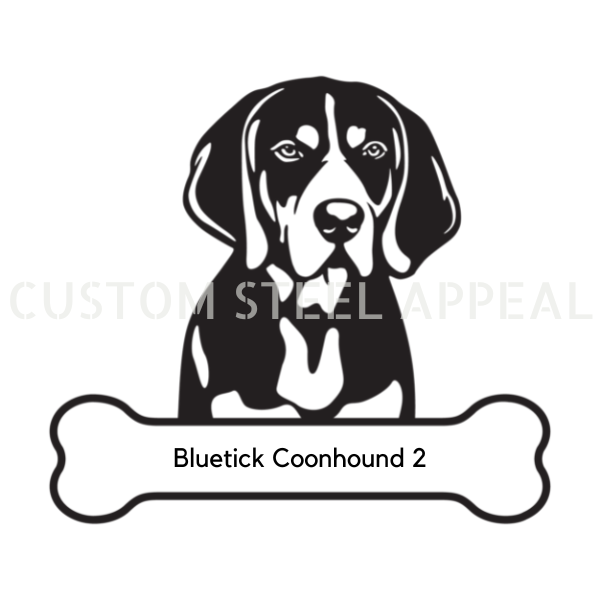 Bluetick Coonhound 2 Dog Portrait Signs