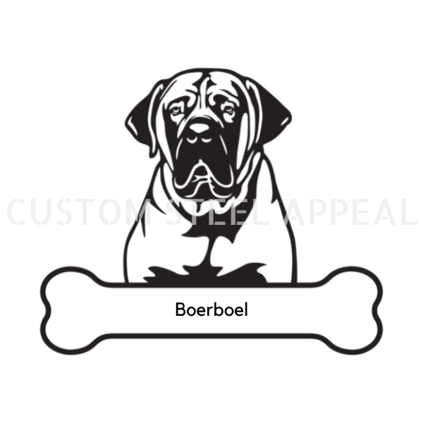 Boerboel Dog Portrait Signs