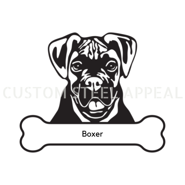 Boxer Dog Portrait Signs – Custom Steel Appeal