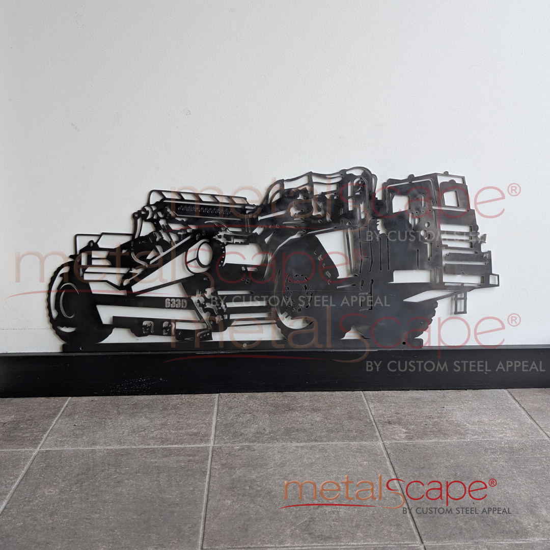 Caterpillar CAT Scraper 633E Wall Art – Custom Steel Appeal