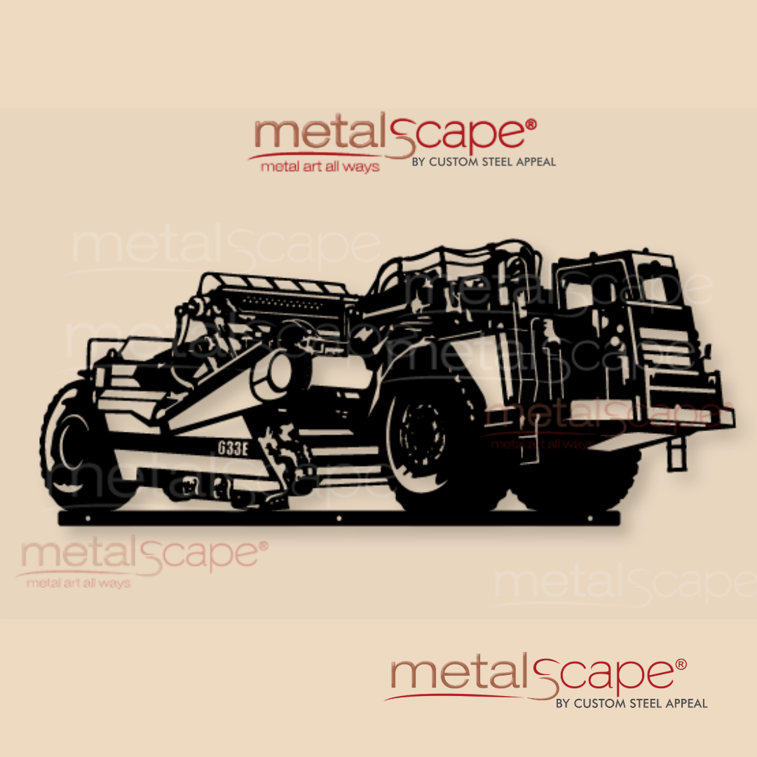 Caterpillar CAT Scraper 633E Wall Art – Custom Steel Appeal