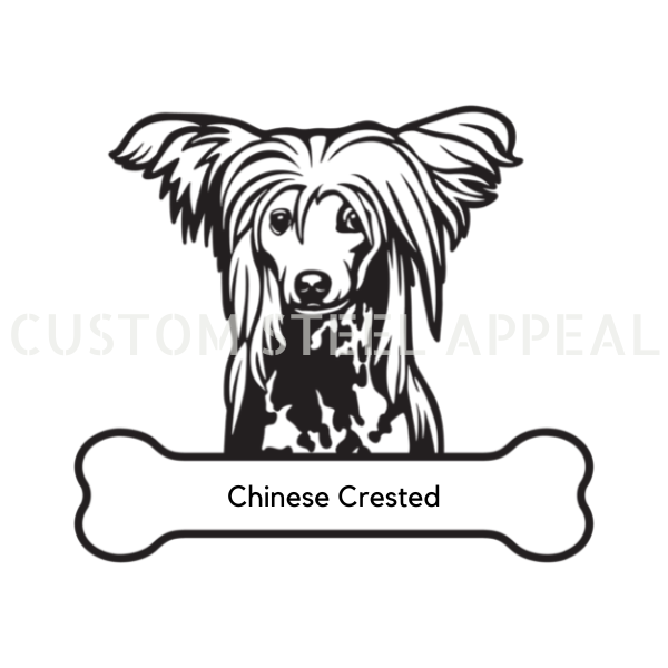 Chinese Crested Dog Portrait Signs