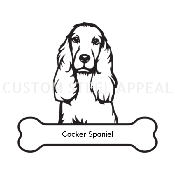 Cocker Spaniel Dog Portrait Signs – Custom Steel Appeal
