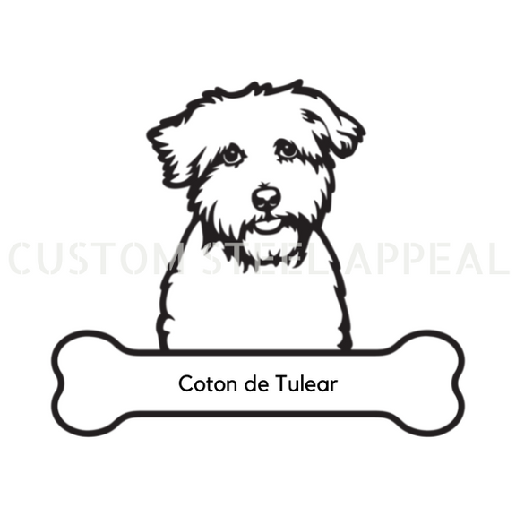 Colon de Lulear Dog Portrait Signs – Custom Steel Appeal