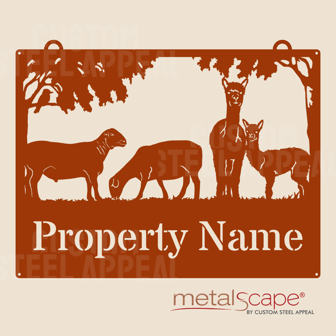 Dorper Sheep & Alpacas - Farm Property Sign – Custom Steel Appeal