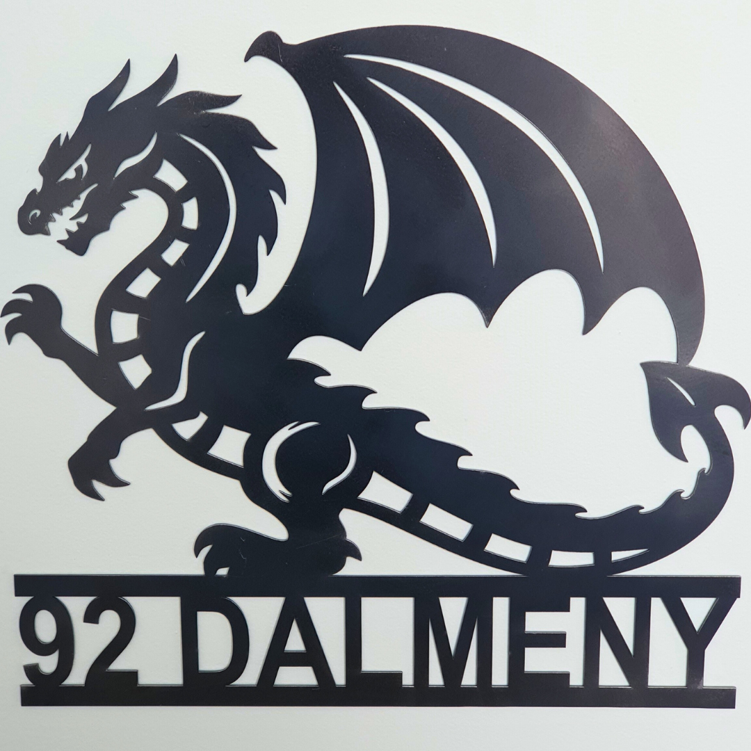 Dragon Address Sign – Custom Steel Appeal
