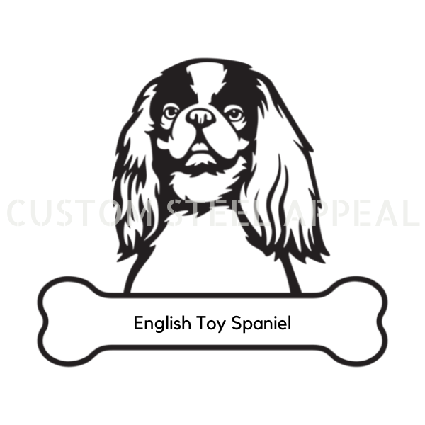 English Toy Spaniel Dog Portrait Signs – Custom Steel Appeal