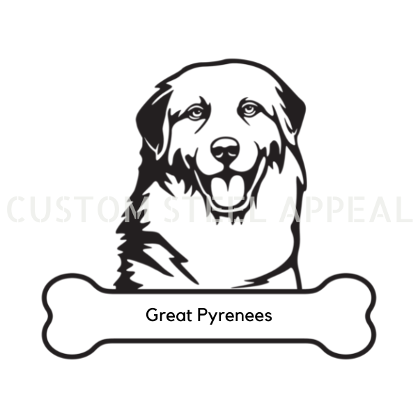 Great Pyrenees Dog Portrait Signs