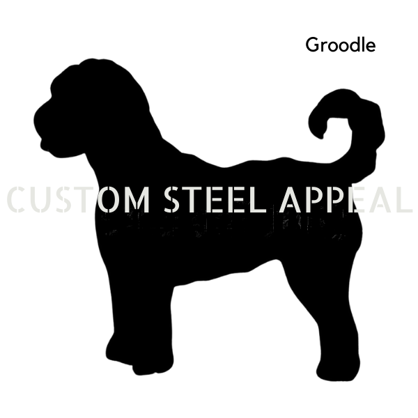 Groodle Vector Custom Made Groodle Dog Pet Memorial | Custom Steel Appeal