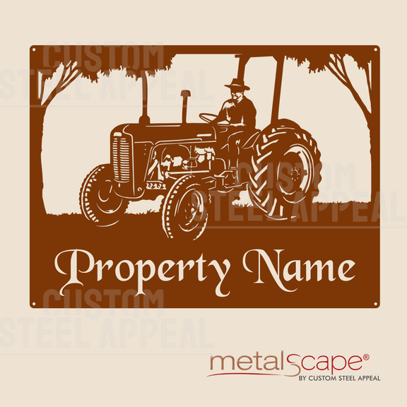 Massey Ferguson 35 Tractor (with ROPS) - Farm Property Sign – Custom ...