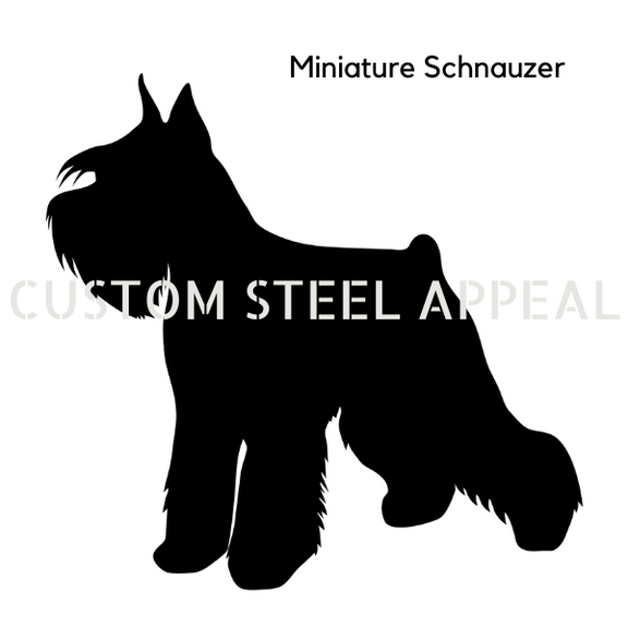 Miniature Schnauzer Shut the Gate Dog Sign Custom Steel Appeal