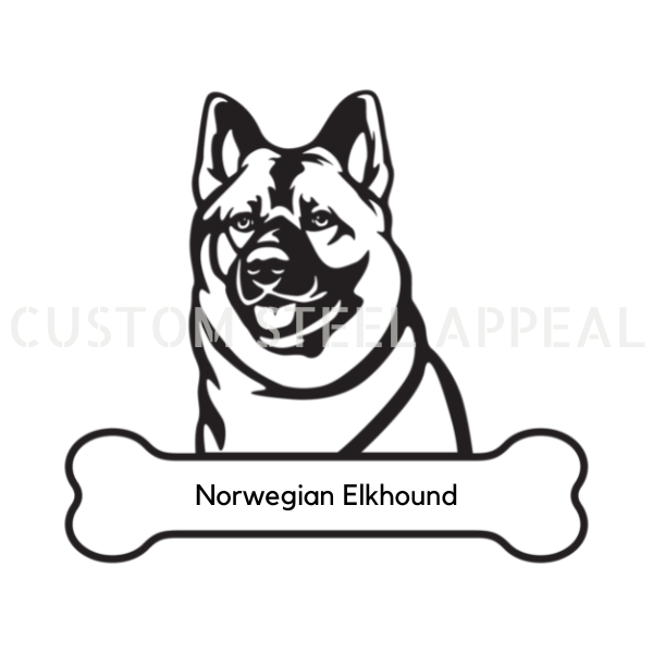 Norwegian Elkhound Dog Portrait Signs
