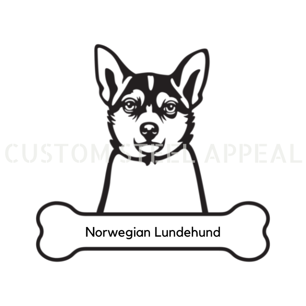 Norwegian Lundehund Dog Portrait Signs