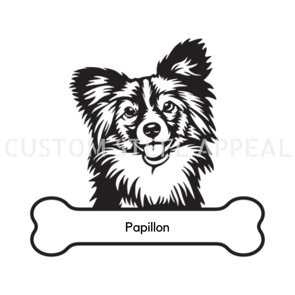 Papillon Dog Portrait Signs