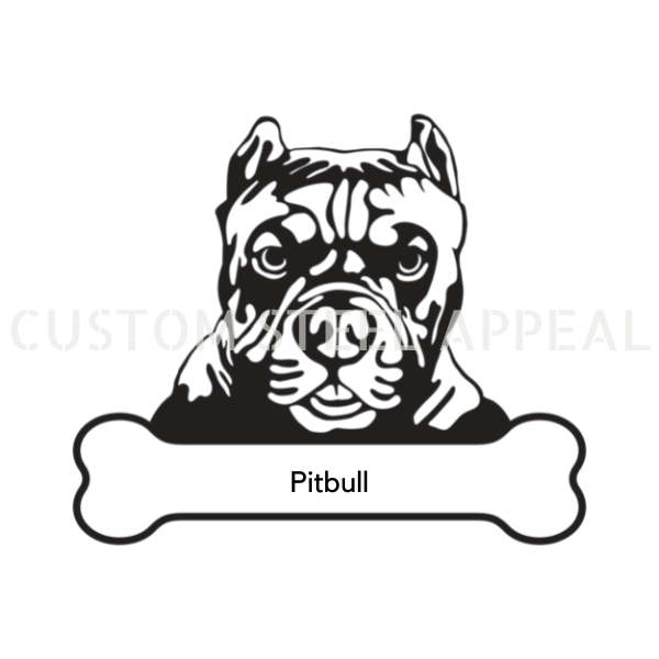 Pitbull Dog Portrait Signs