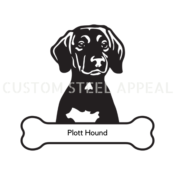 Plott Hound Dog Portrait Signs