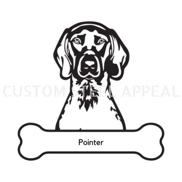 Pointer Dog Portrait Signs