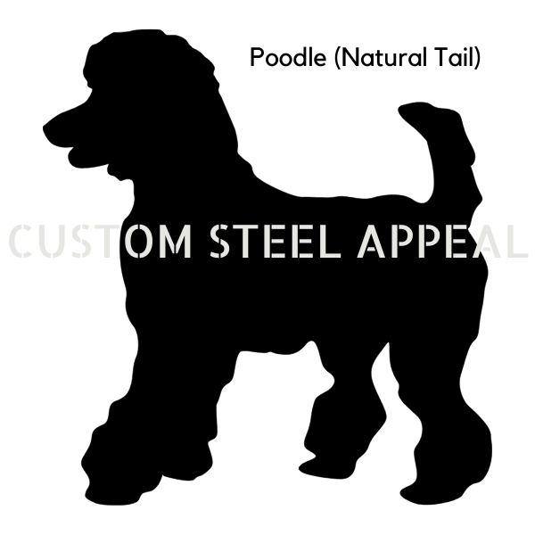 Poodle (Natural Tail) Pet Dog Memorial