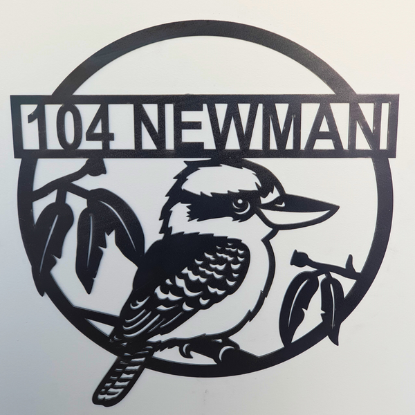 Round Kookaburra Property Sign