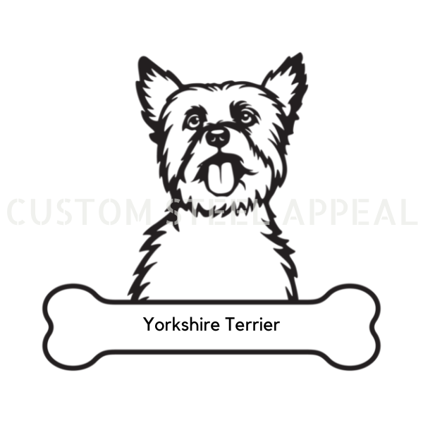 Yorkshire Terrier Dog Portrait Signs