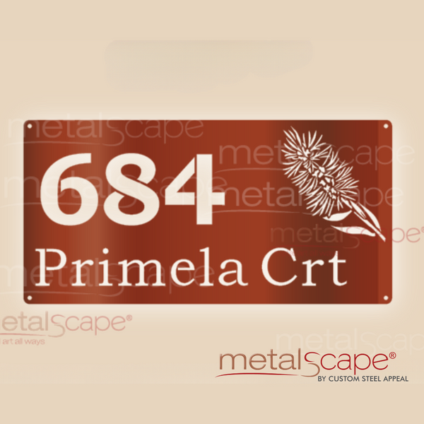 Bottlebrush Property Address Sign