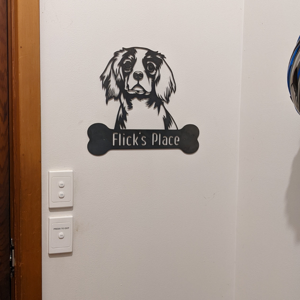Cavalier King Charles Spaniel Dog Portrait Signs