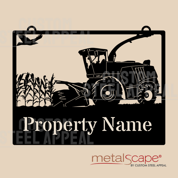 Corn & Forage Harvester - Farm Property Sign – Custom Steel Appeal