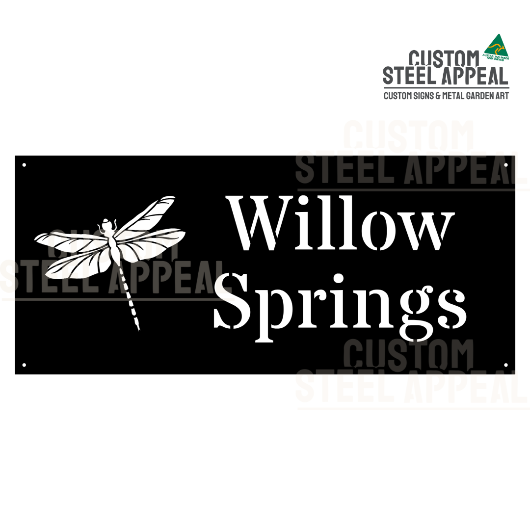 Grevillea Australian Flora Property Sign | Custom Steel Appeal