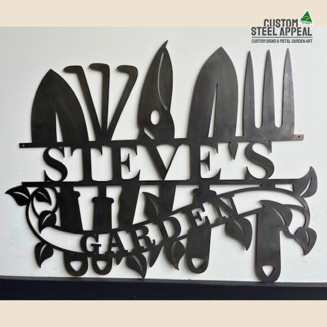 Custom Garden Tools Sign – Custom Steel Appeal