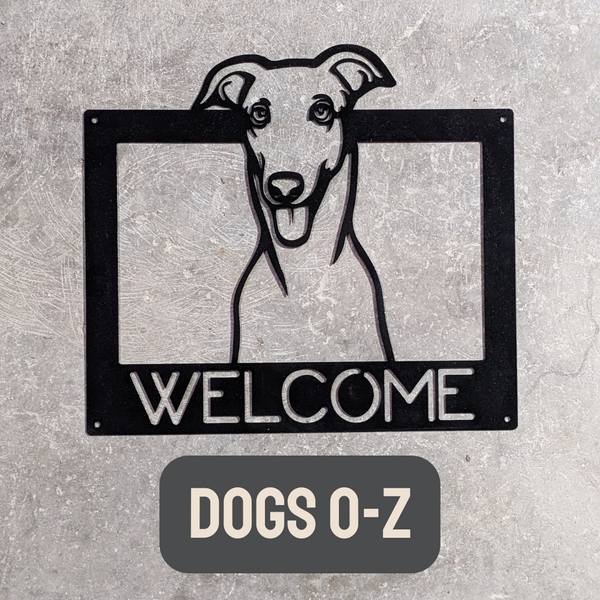 Dog Portrait Welcome Signs (O-Z)