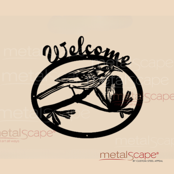 Honeyeater & Banksia - Welcome Oval Frame