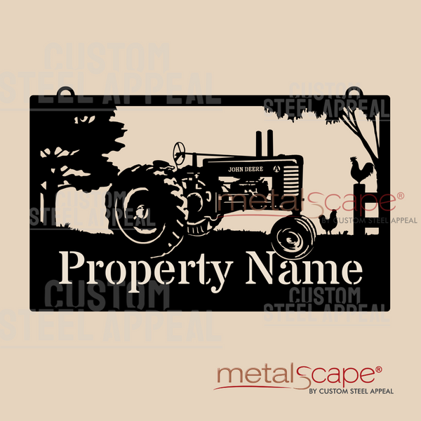 John Deere Model A Tractor - Farm Property Sign