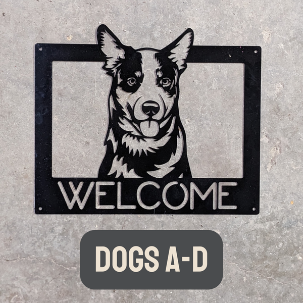 Dog Portrait Welcome Signs (A-D)