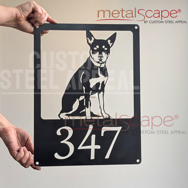 Kelpie House Number Sign