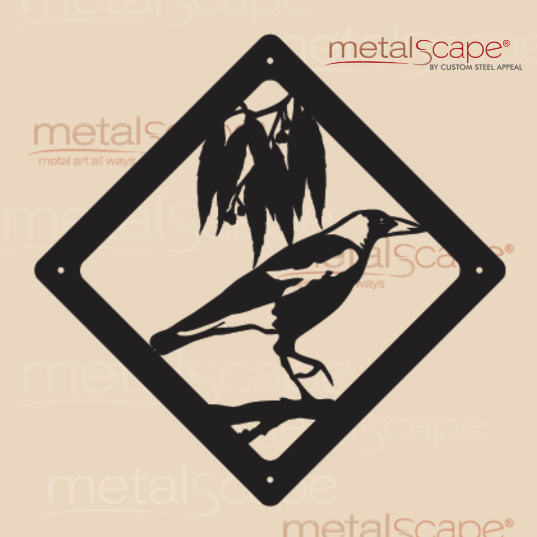 Magpie Small Wall Plaque – Custom Steel Appeal