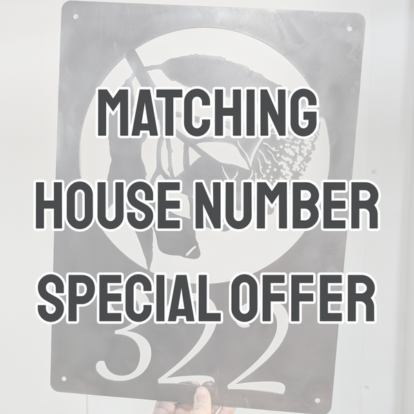 Matching House Number Sign