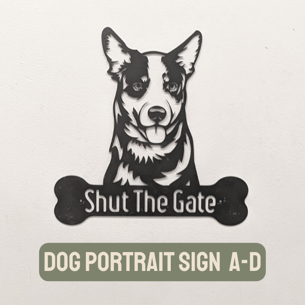 Dog Portrait Signs (A-D)
