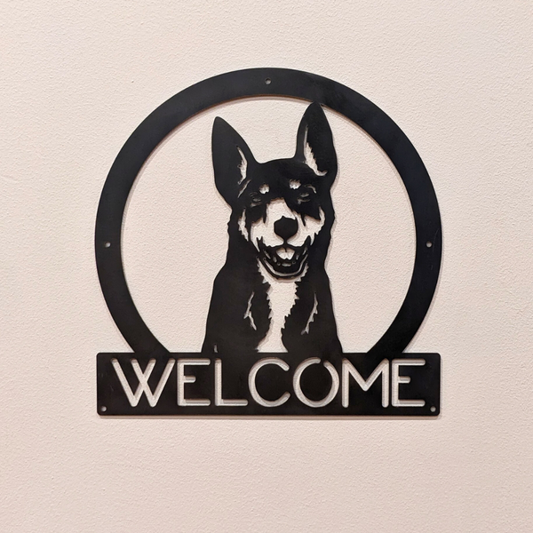 Kelpie Dog Portrait Signs