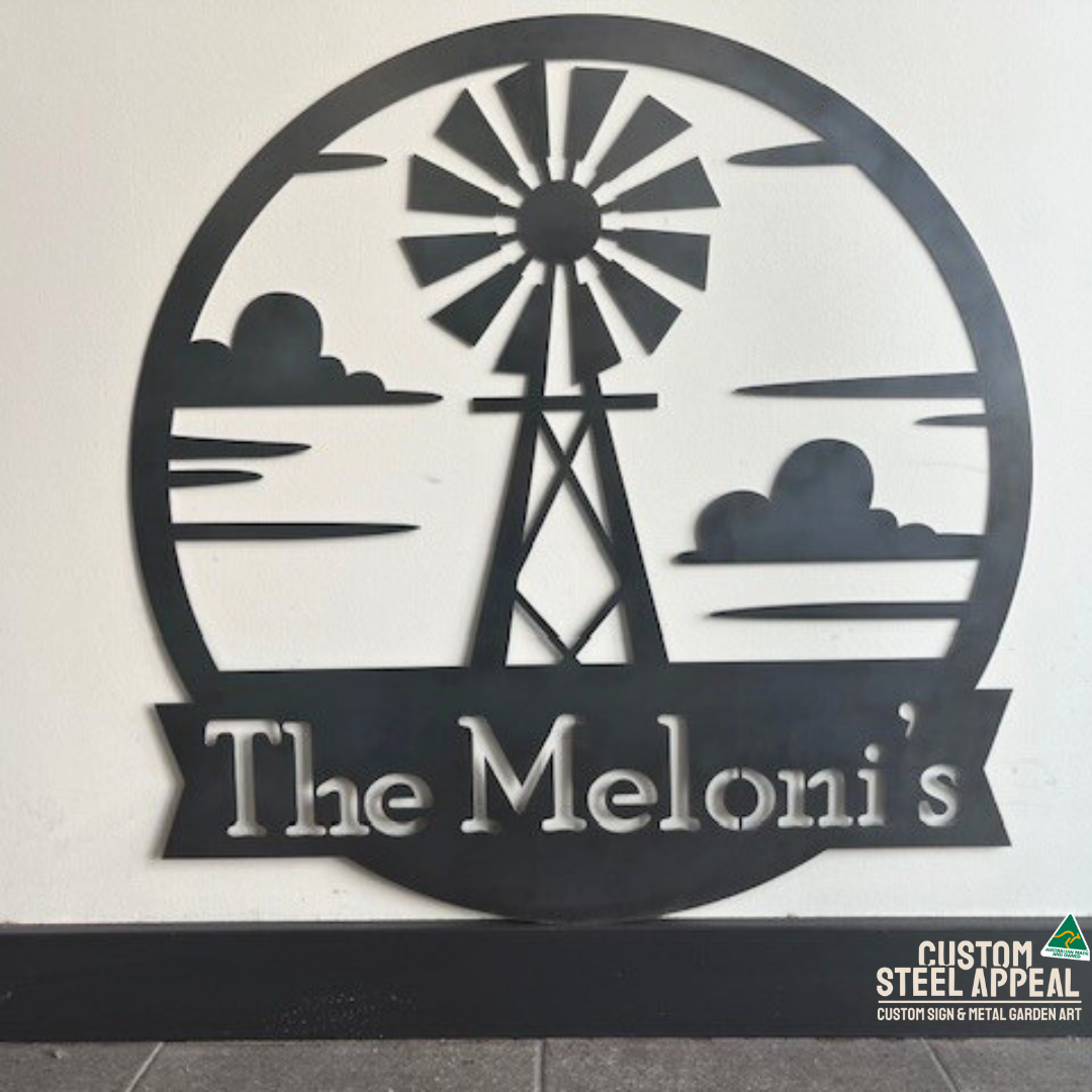 Property Sign - Round Windmill – Custom Steel Appeal