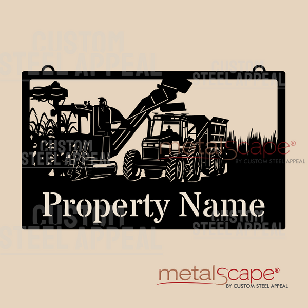 Sugar Cane Harvester - Farm Property Sign