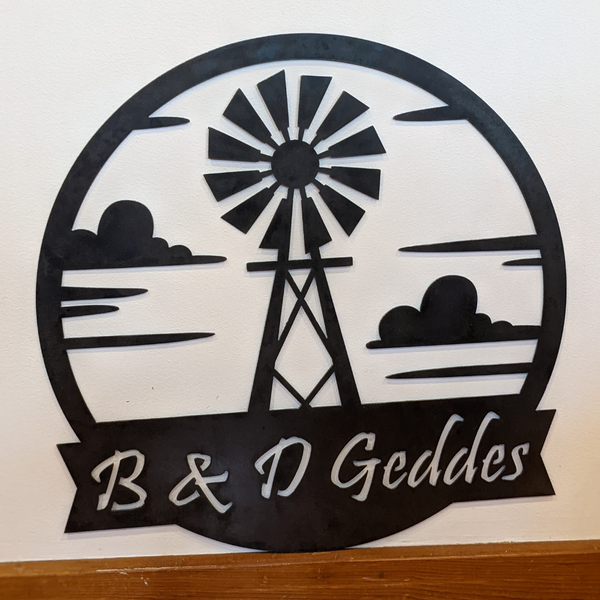 Property Sign - Round Windmill
