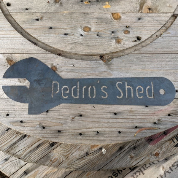 Spanner Shed Sign – Custom Steel Appeal